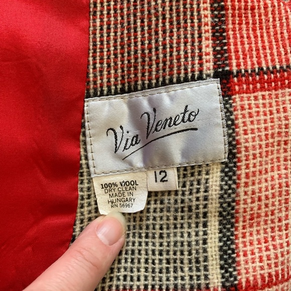 Vintage Via Veneto Oversized Checked Blazer - Picture 14 of 14